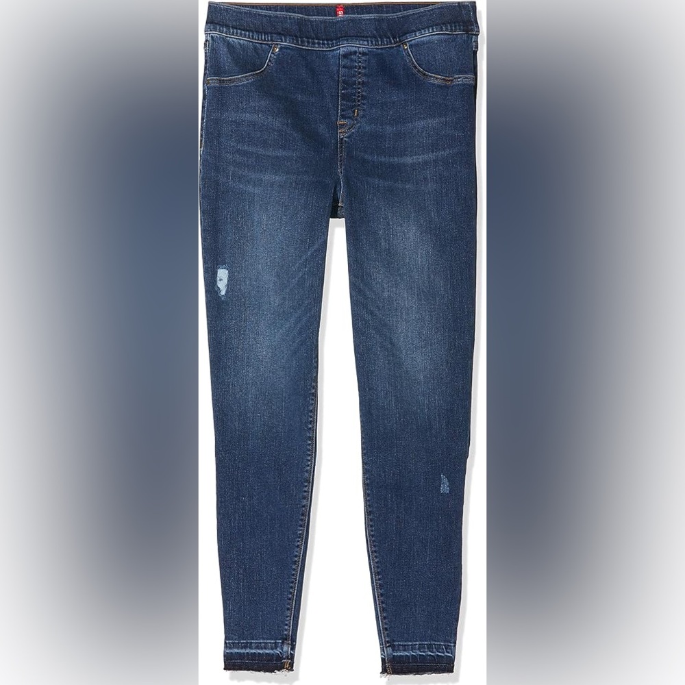 SPANX Distressed Ankle Skinny Jeans Medium Wash Size Large